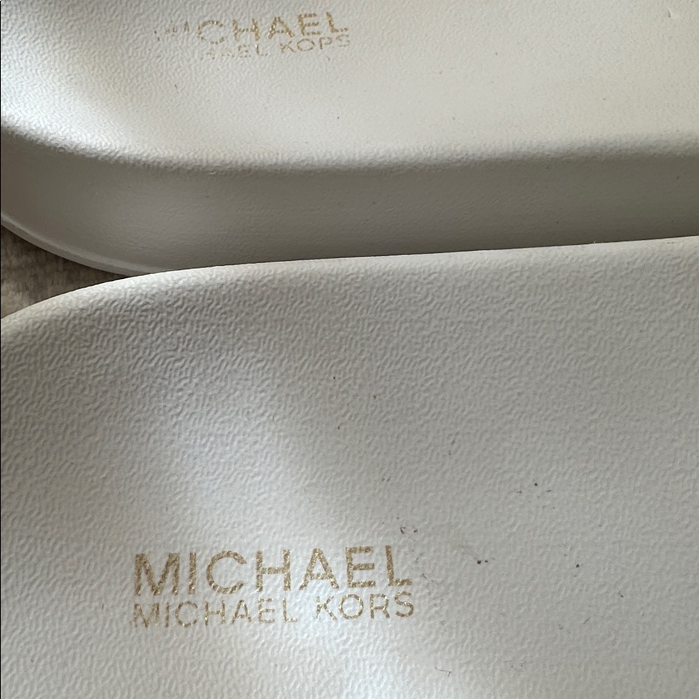 MICHAEL Michael Kors White and Gold Sandals - Picture 6 of 11
